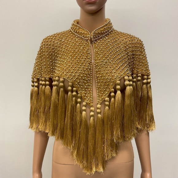 Gold Fringe Shoulder Accessory - Picture 1 of 2
